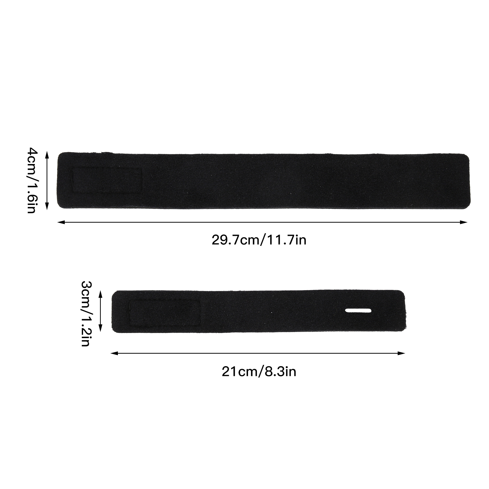 Lot De 10 Sangles élastiques Pour Canne à Pêche – 24x3x0,4 Cm, Auto-adhésives, Noir Et Bleu